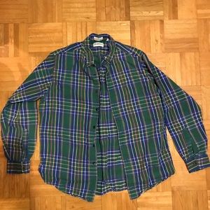 Saks Fifth Avenue Flannel Green Multicolor Plaid